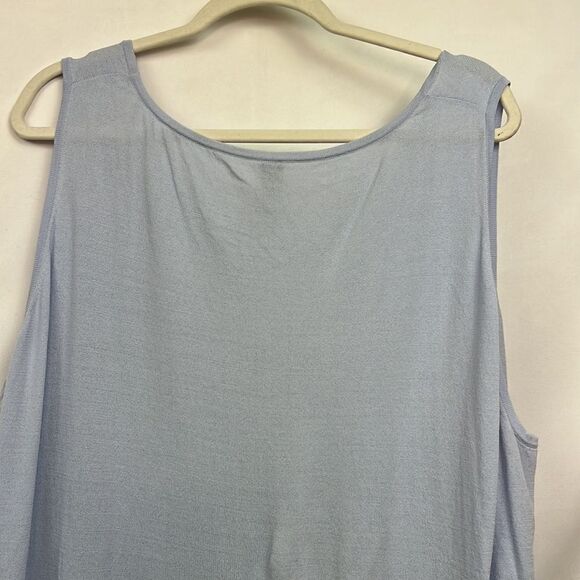 Marlawynne sky blue sleeveless knit top size 3X - Picture 7 of 8